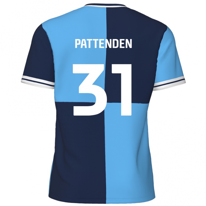 Kandiny Hombre Camiseta Jasper Pattenden #31 Azul Cielo Azul Oscuro 1ª Equipación 2024/25 La Camisa