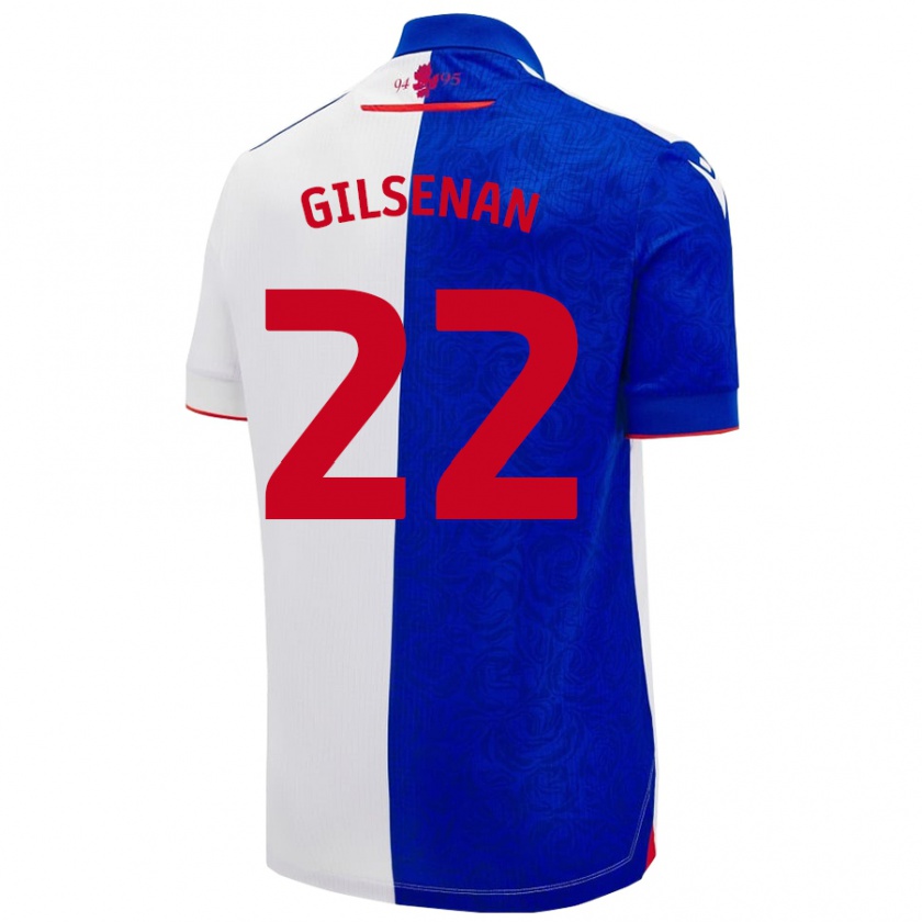 Kandiny Hombre Camiseta Zak Gilsenan #22 Azul Cielo Blanco 1ª Equipación 2024/25 La Camisa