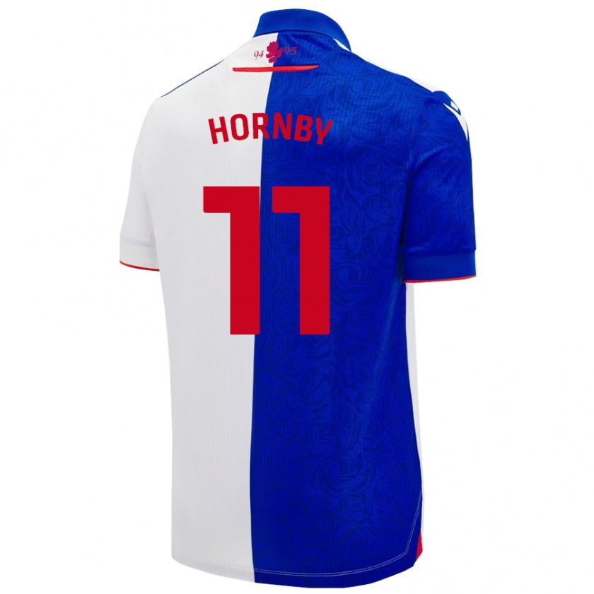 Kandiny Hombre Camiseta Megan Hornby #11 Azul Cielo Blanco 1ª Equipación 2024/25 La Camisa