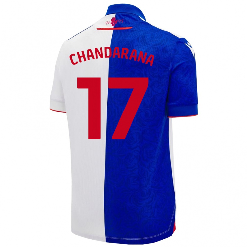 Kandiny Hombre Camiseta Millie Chandarana #17 Azul Cielo Blanco 1ª Equipación 2024/25 La Camisa