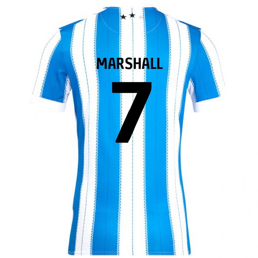 Kandiny Uomo Maglia Callum Marshall #7 Blu Bianco Kit Gara Home 2024/25 Maglietta