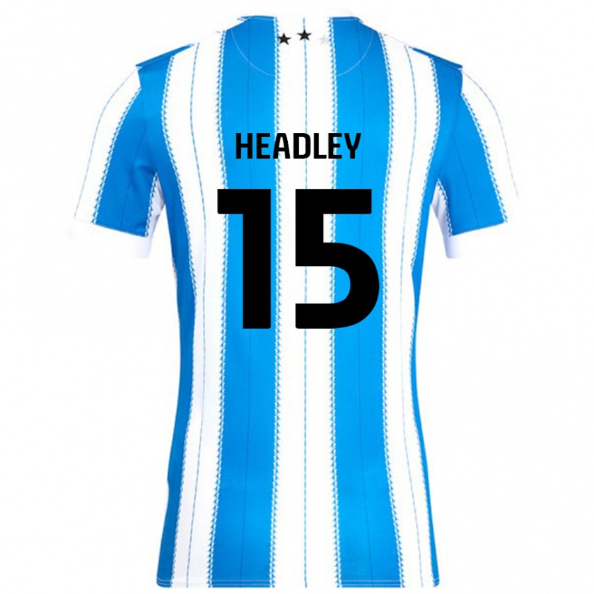 Kandiny Hombre Camiseta Jaheim Headley #15 Azul Blanco 1ª Equipación 2024/25 La Camisa