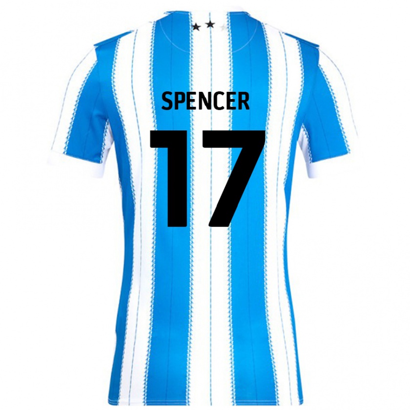 Kandiny Herren Brodie Spencer #17 Blau Weiß Heimtrikot Trikot 2024/25 T-Shirt Österreich