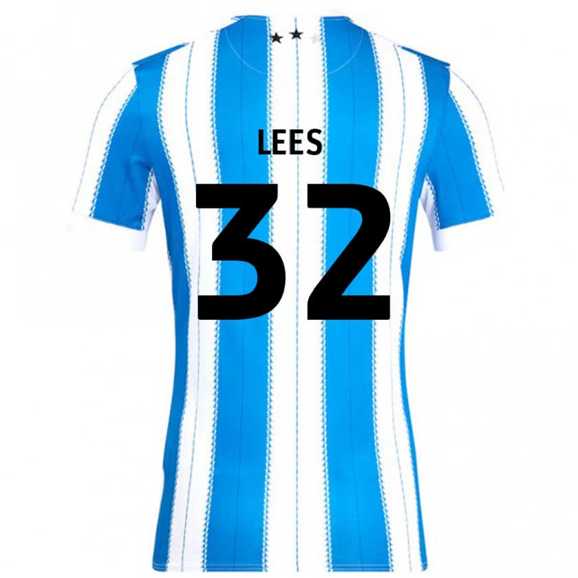 Kandiny Hombre Camiseta Tom Lees #32 Azul Blanco 1ª Equipación 2024/25 La Camisa