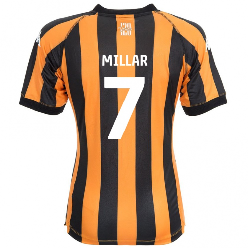 Kandiny Herren Liam Millar #7 Schwarz Bernstein Heimtrikot Trikot 2024/25 T-Shirt Österreich