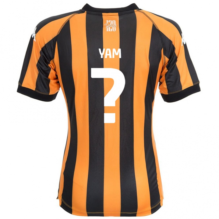 Kandiny Uomo Maglia Callum Yam #0 Nero Ambra Kit Gara Home 2024/25 Maglietta