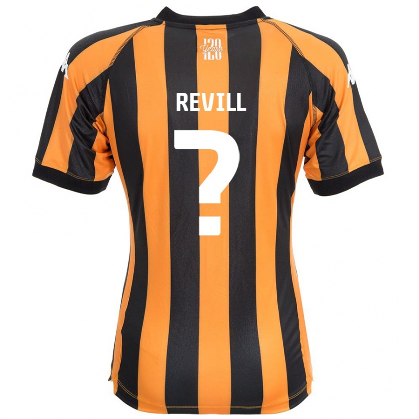 Kandiny Hombre Camiseta Harry Revill #0 Negro Ámbar 1ª Equipación 2024/25 La Camisa