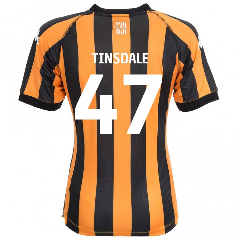 Kandiny Hombre Camiseta Nathan Tinsdale #47 Negro Ámbar 1ª Equipación 2024/25 La Camisa