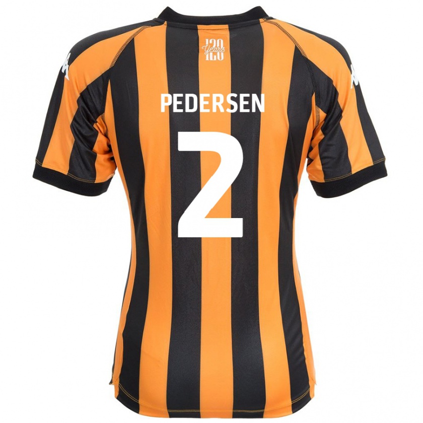 Kandiny Uomo Maglia Eden Pedersen #2 Nero Ambra Kit Gara Home 2024/25 Maglietta