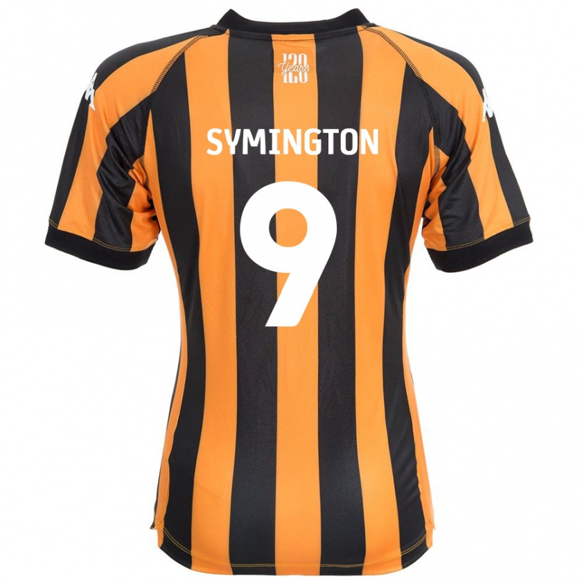 Kandiny Uomo Maglia Jo Symington #9 Nero Ambra Kit Gara Home 2024/25 Maglietta