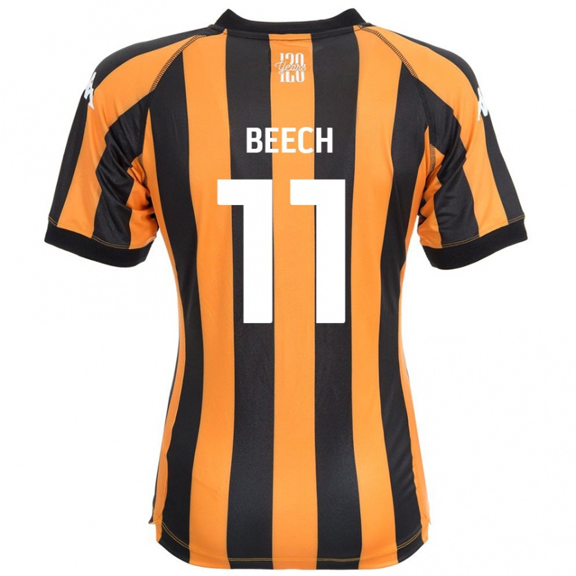 Kandiny Hombre Camiseta Rebecca Beech #11 Negro Ámbar 1ª Equipación 2024/25 La Camisa