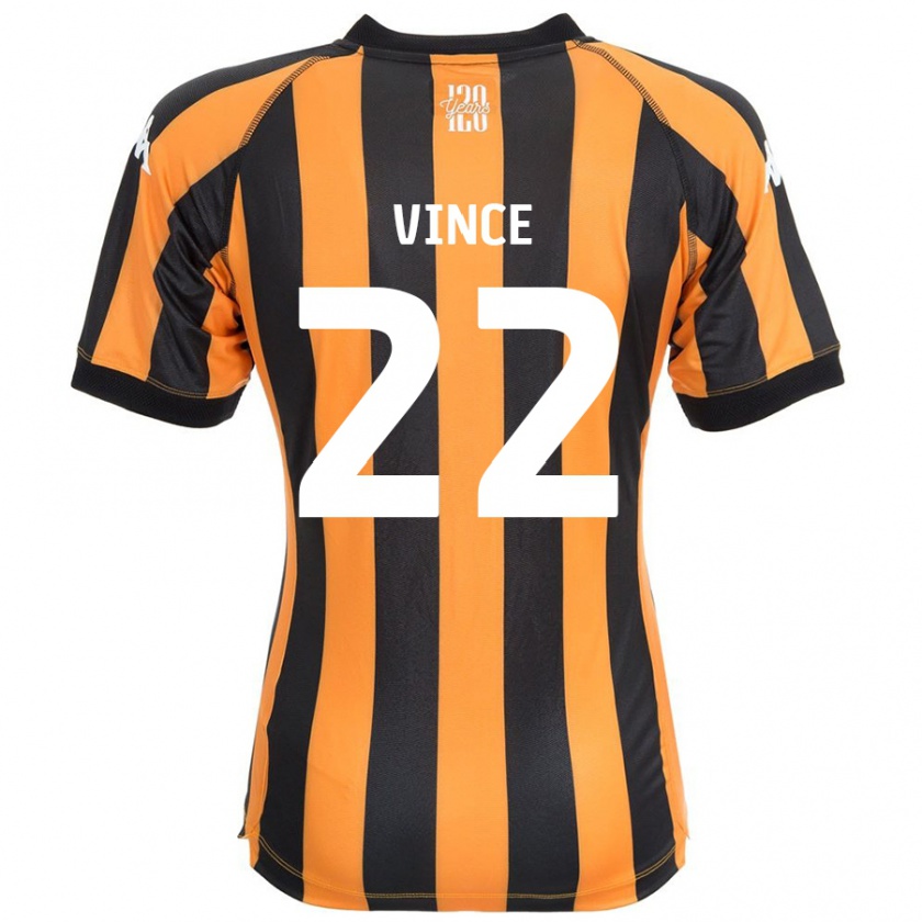 Kandiny Uomo Maglia Anna Vince #22 Nero Ambra Kit Gara Home 2024/25 Maglietta