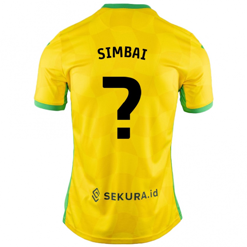 Kandiny Uomo Maglia Kingston Simbai #0 Giallo Verde Kit Gara Home 2024/25 Maglietta