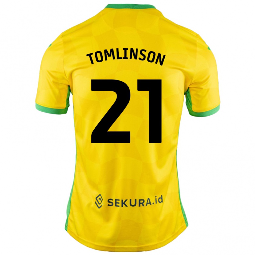 Kandiny Herren Lauren Tomlinson #21 Gelb Grün Heimtrikot Trikot 2024/25 T-Shirt Österreich