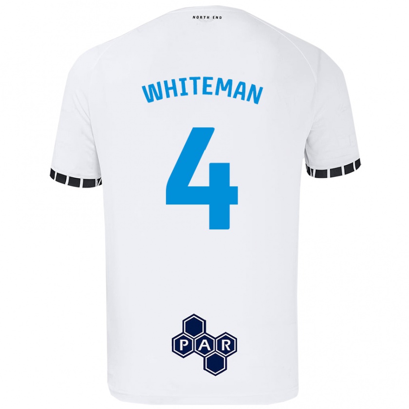 Kandiny Heren Ben Whiteman #4 Wit Thuisshirt Thuistenue 2024/25 T-Shirt België