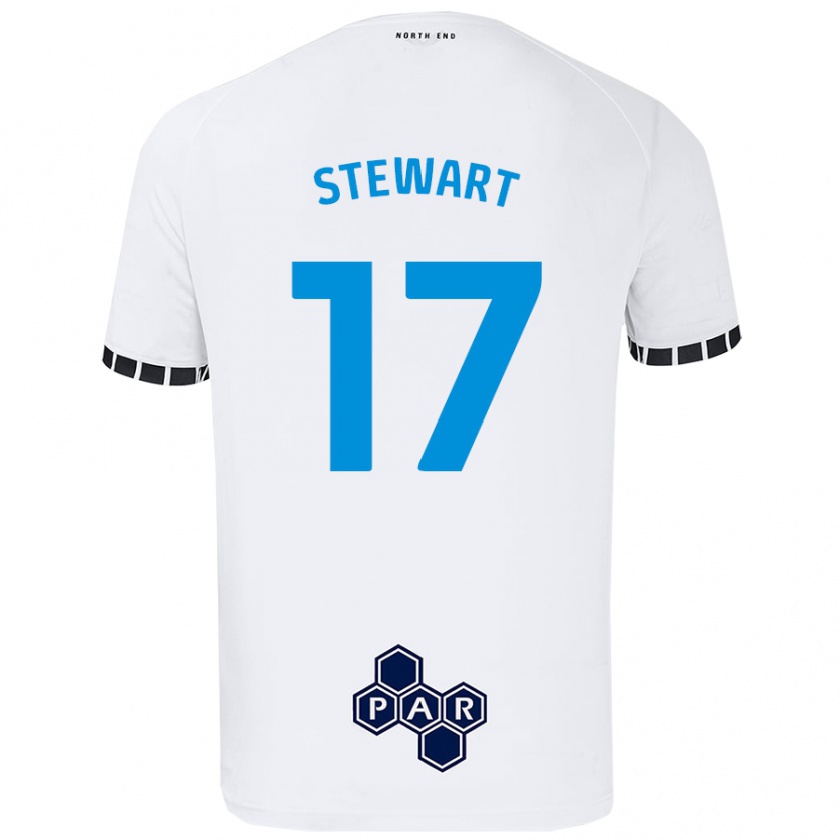 Kandiny Uomo Maglia Layton Stewart #17 Bianco Kit Gara Home 2024/25 Maglietta