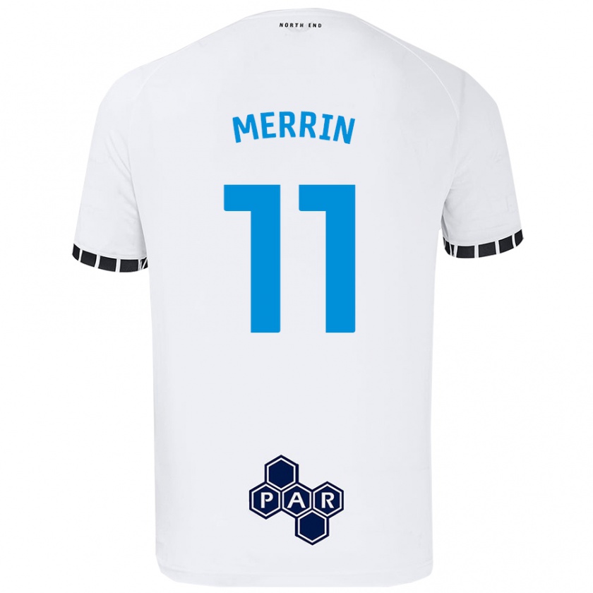 Kandiny Hombre Camiseta Laura Merrin #11 Blanco 1ª Equipación 2024/25 La Camisa