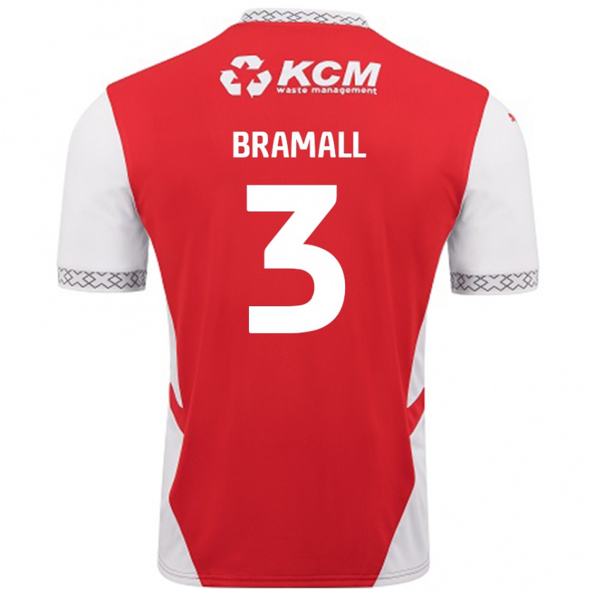 Kandiny Män Cohen Bramall #3 Röd Vit Hemmatröja Matchtröjor 2024/25 Tröjor T-Tröja