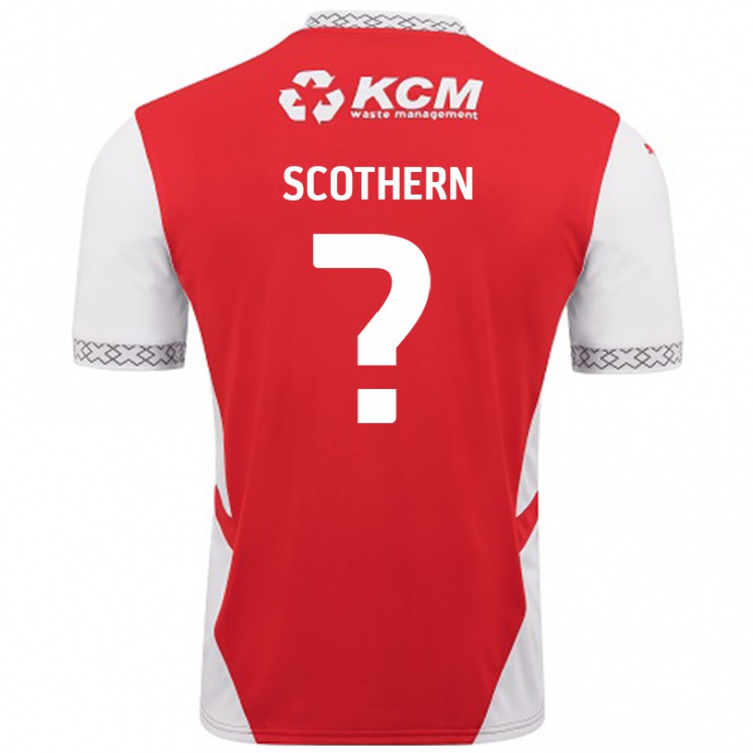 Kandiny Hombre Camiseta Ben Scothern #0 Rojo Blanco 1ª Equipación 2024/25 La Camisa