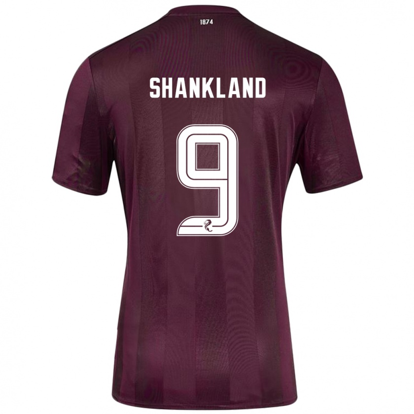 Kandiny Män Lawrence Shankland #9 Bourgogne Hemmatröja Matchtröjor 2024/25 Tröjor T-Tröja