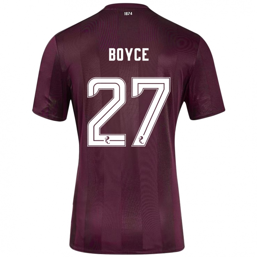 Kandiny Heren Liam Boyce #27 Bordeauxrood Thuisshirt Thuistenue 2024/25 T-Shirt België