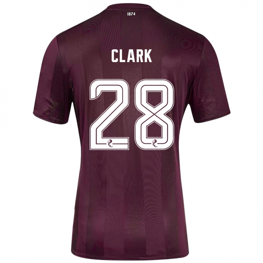 Kandiny Heren Zander Clark #28 Bordeauxrood Thuisshirt Thuistenue 2024/25 T-Shirt België