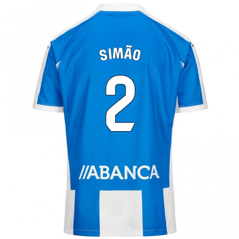 Kandiny Hombre Camiseta Iano Simão #2 Azul Blanco 1ª Equipación 2024/25 La Camisa