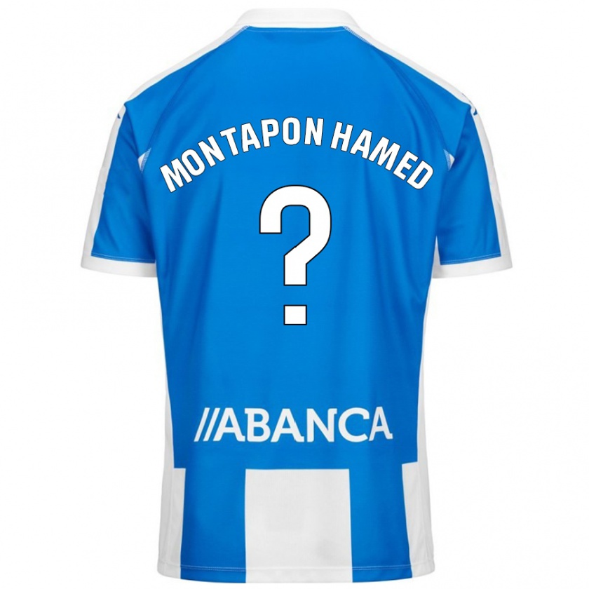 KandinyメンズFadil Montapon Hamed#0ブルーホワイトホームシャツ2024/25ジャージーユニフォーム