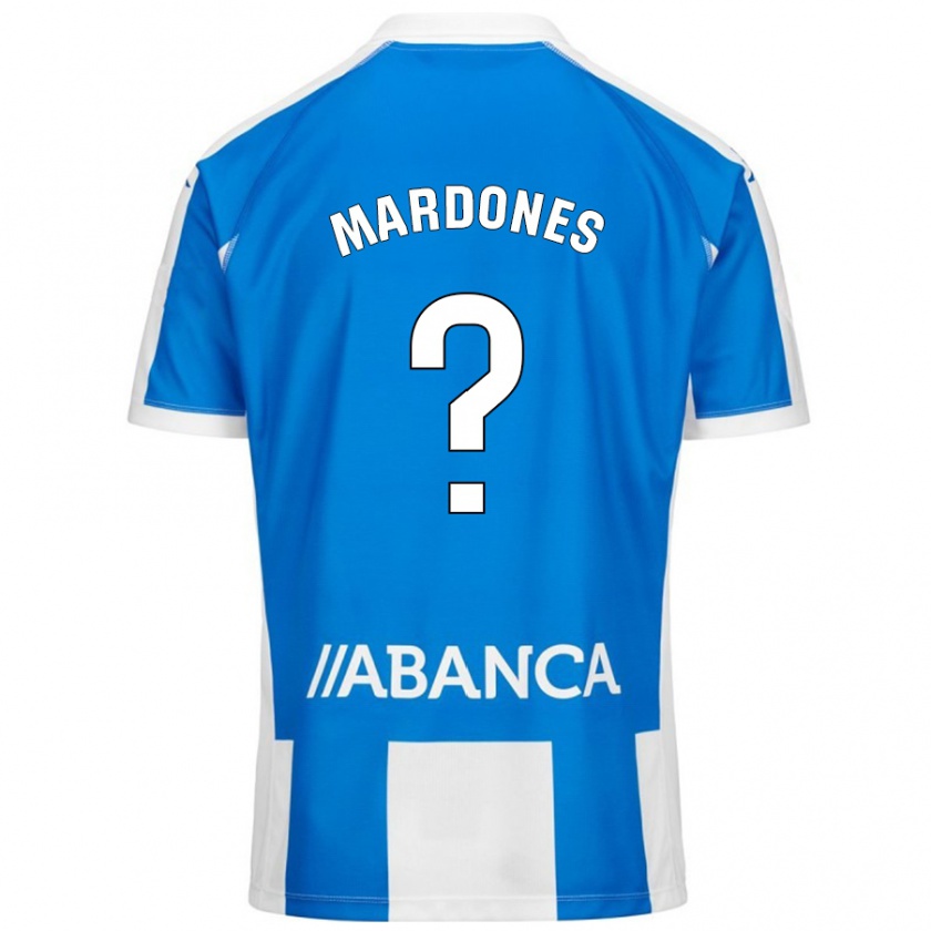 KandinyメンズAlvaro Mardones#0ブルーホワイトホームシャツ2024/25ジャージーユニフォーム