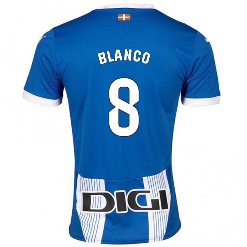 Kandiny Uomo Maglia Antonio Blanco #8 Blu Kit Gara Home 2024/25 Maglietta