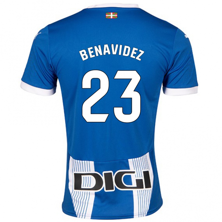 Kandiny Hombre Camiseta Carlos Benavidez #23 Azul 1ª Equipación 2024/25 La Camisa