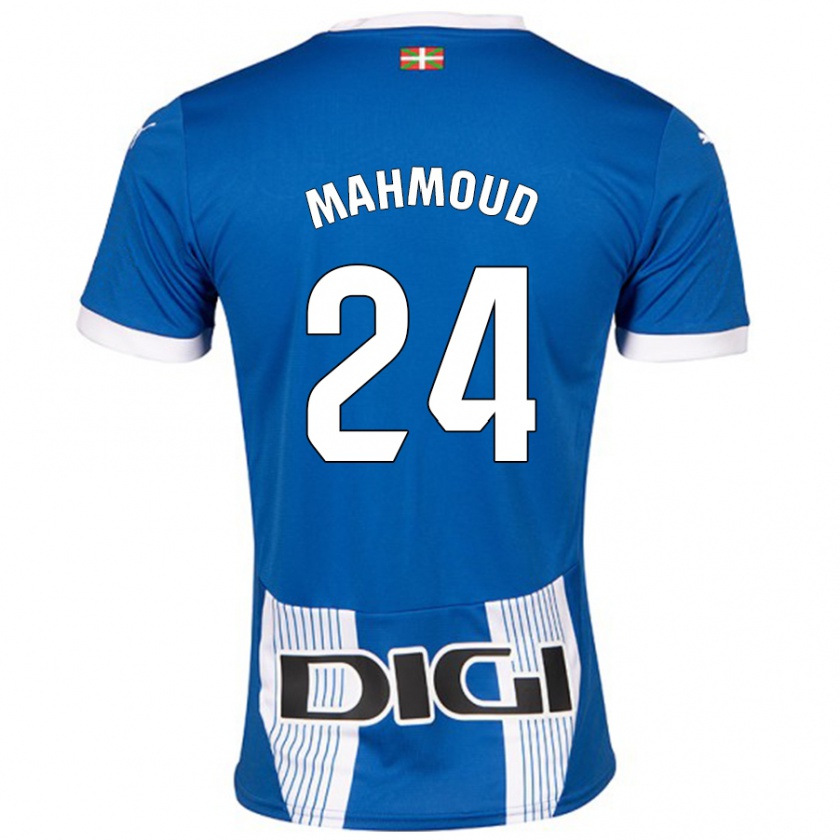 Kandiny Uomo Maglia Abdallahi Mahmoud #24 Blu Kit Gara Home 2024/25 Maglietta