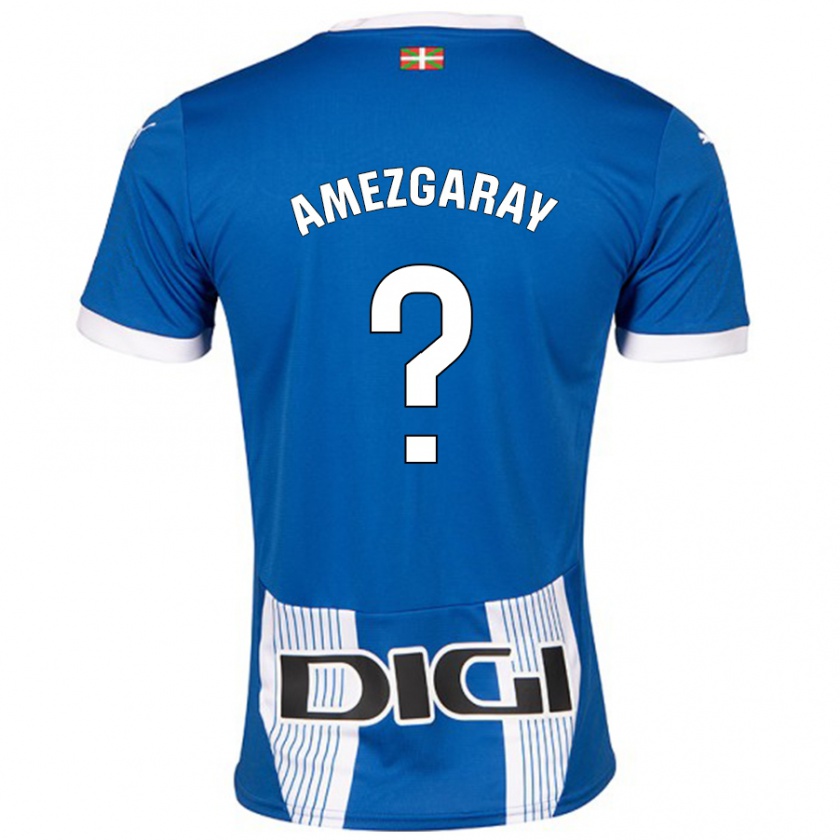 Kandiny Herren Ander Amezgaray #0 Blau Heimtrikot Trikot 2024/25 T-Shirt Österreich