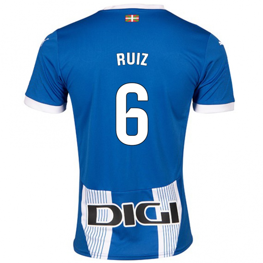 Kandiny Uomo Maglia Markel Ruiz #6 Blu Kit Gara Home 2024/25 Maglietta