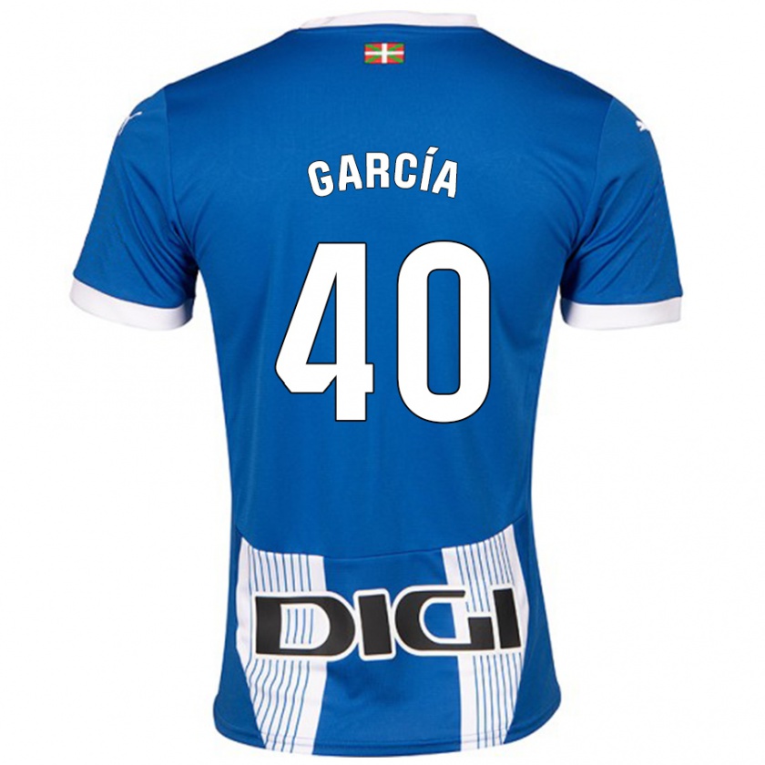 Kandiny Uomo Maglia Álvaro García #40 Blu Kit Gara Home 2024/25 Maglietta