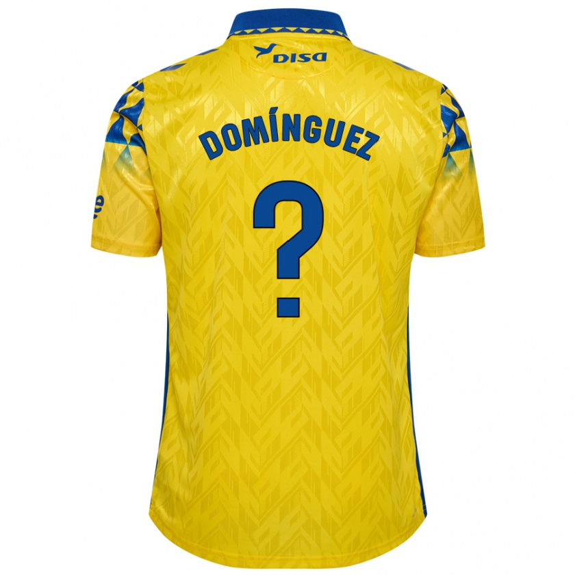 Kandiny Män Carlos Domínguez #0 Gul Blå Hemmatröja Matchtröjor 2024/25 Tröjor T-Tröja