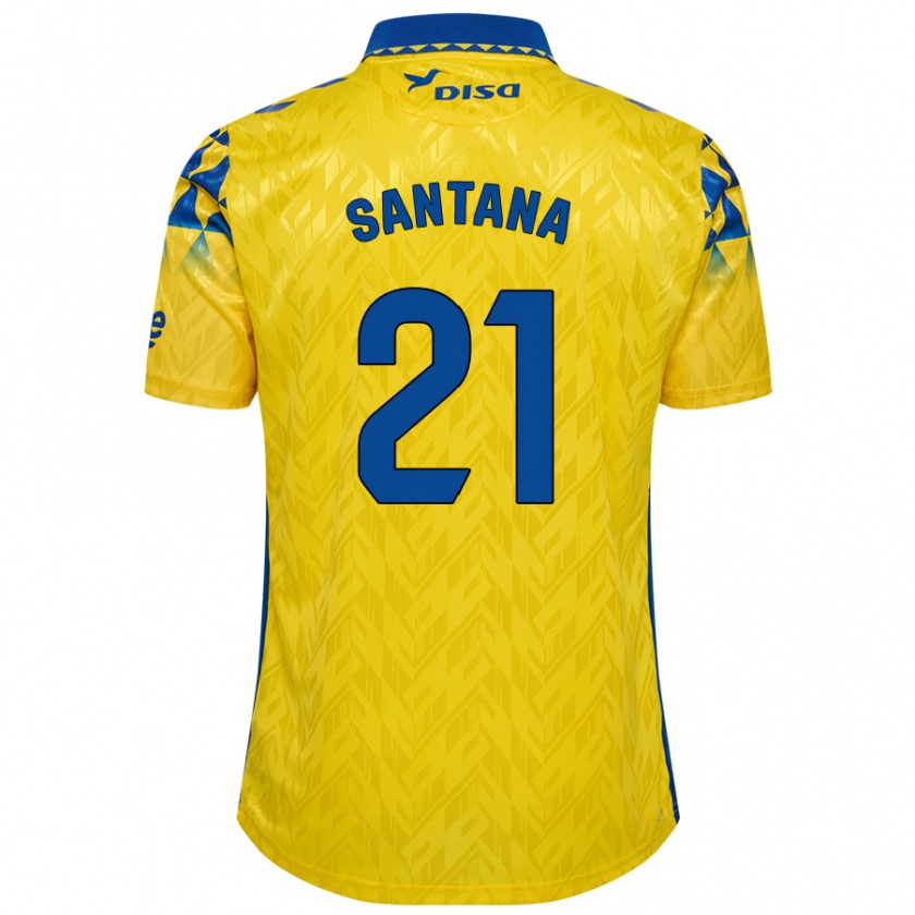 KandinyメンズYadam Santana#21黄 青ホームシャツ2024/25ジャージーユニフォーム