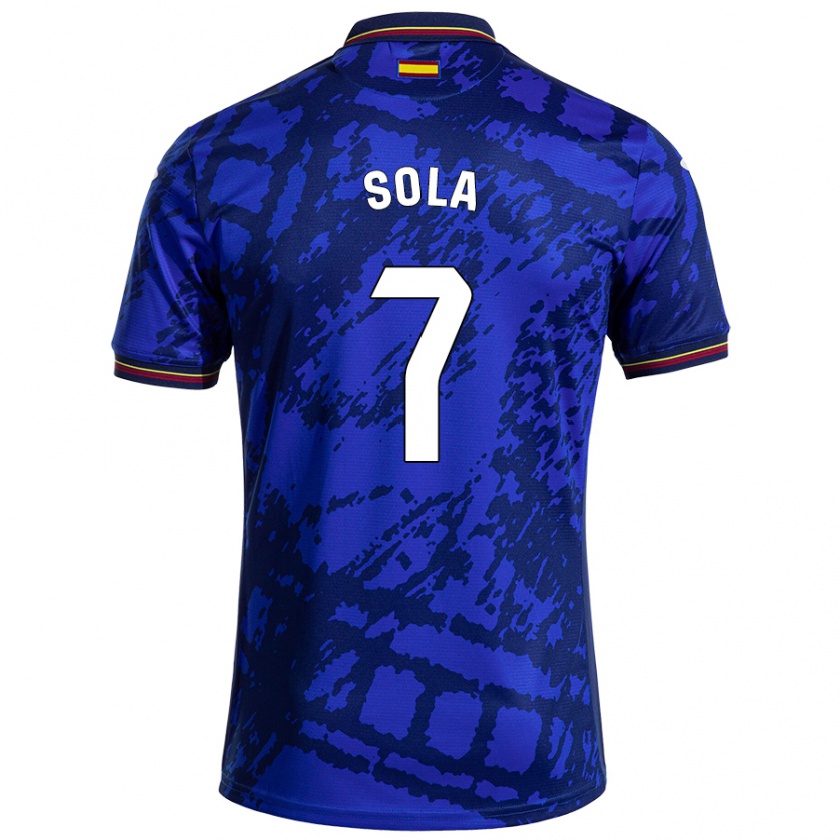 Kandiny Heren Álex Sola #7 Donkerder Blauw Thuisshirt Thuistenue 2024/25 T-Shirt België