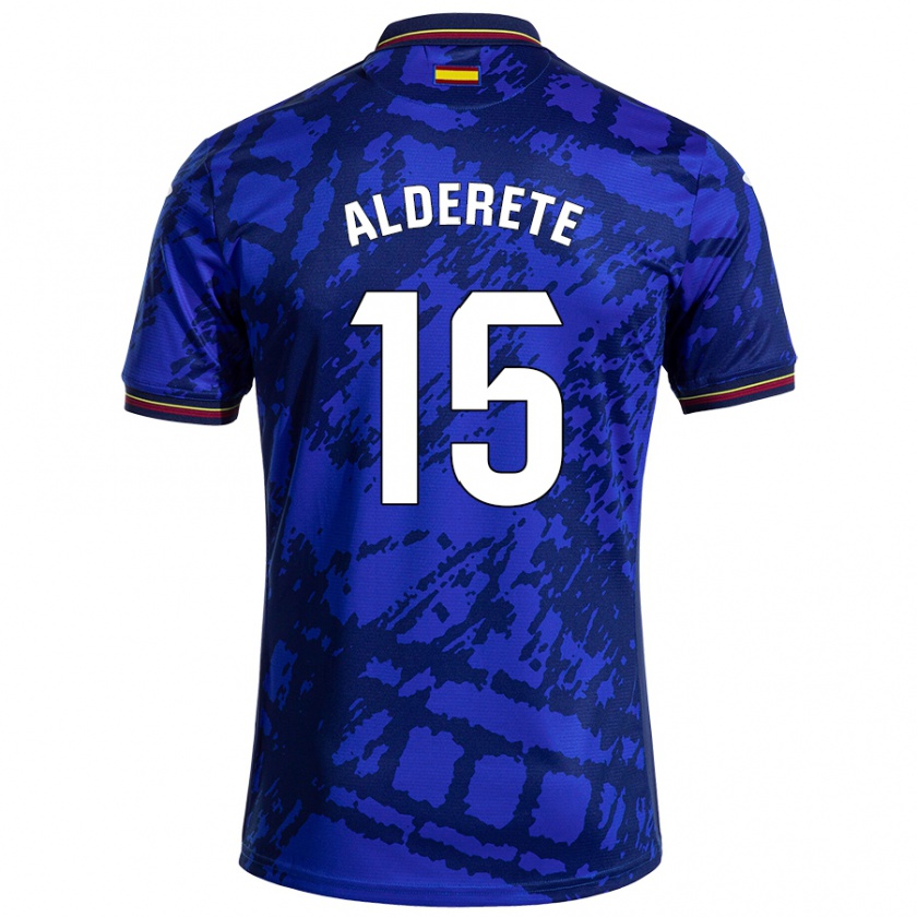 Kandiny Uomo Maglia Omar Alderete #15 Blu Più Scuro Kit Gara Home 2024/25 Maglietta