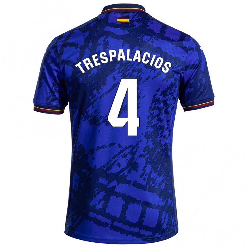 Kandiny Homem Camisola Adrián Trespalacios #4 Azul Mais Escuro Principal 2024/25 Camisa Brasil