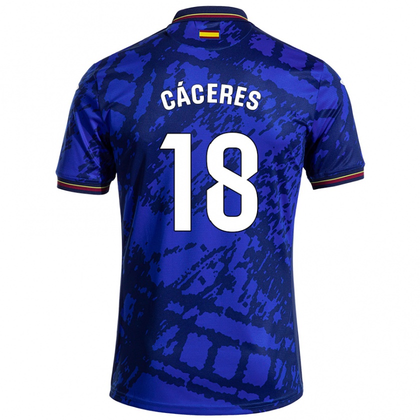 Kandiny Heren Damián Cáceres #18 Donkerder Blauw Thuisshirt Thuistenue 2024/25 T-Shirt België