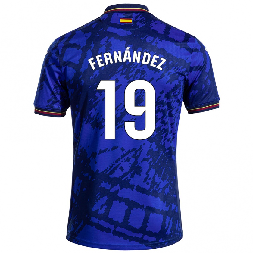 Kandiny Heren Ismael Fernández #19 Donkerder Blauw Thuisshirt Thuistenue 2024/25 T-Shirt België