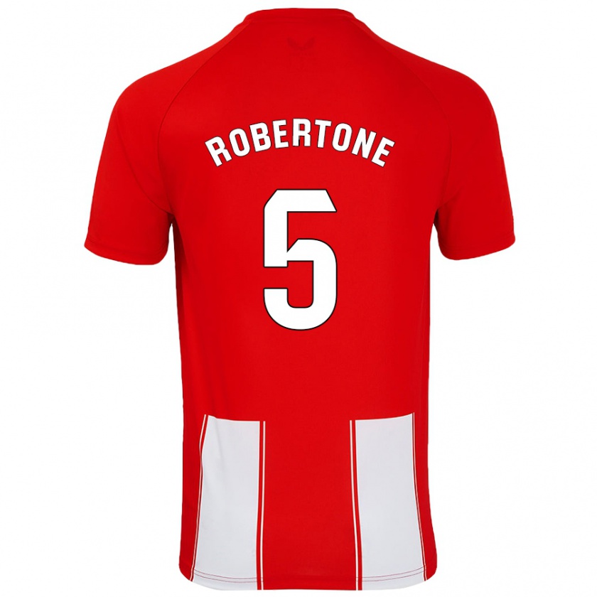 Kandiny Uomo Maglia Lucas Robertone #5 Rosso Bianco Kit Gara Home 2024/25 Maglietta