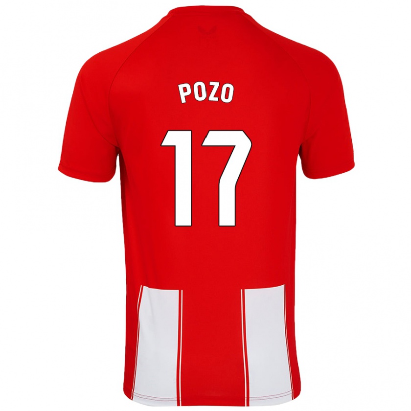 Kandiny Hombre Camiseta Álex Pozo #17 Rojo Blanco 1ª Equipación 2024/25 La Camisa