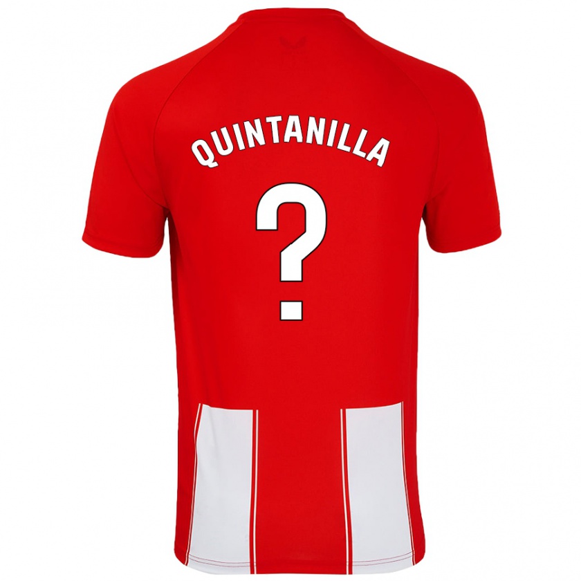 Kandiny Uomo Maglia Rubén Quintanilla #0 Rosso Bianco Kit Gara Home 2024/25 Maglietta