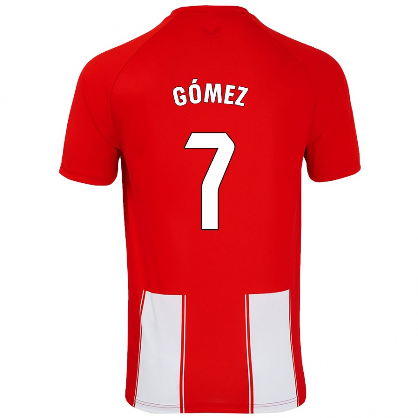 Kandiny Uomo Maglia Valen Gómez #7 Rosso Bianco Kit Gara Home 2024/25 Maglietta