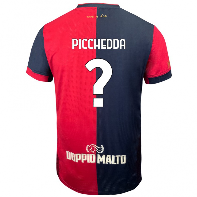 Kandiny Hombre Camiseta Marco Picchedda #0 Rojo Azul Más Oscuro 1ª Equipación 2024/25 La Camisa