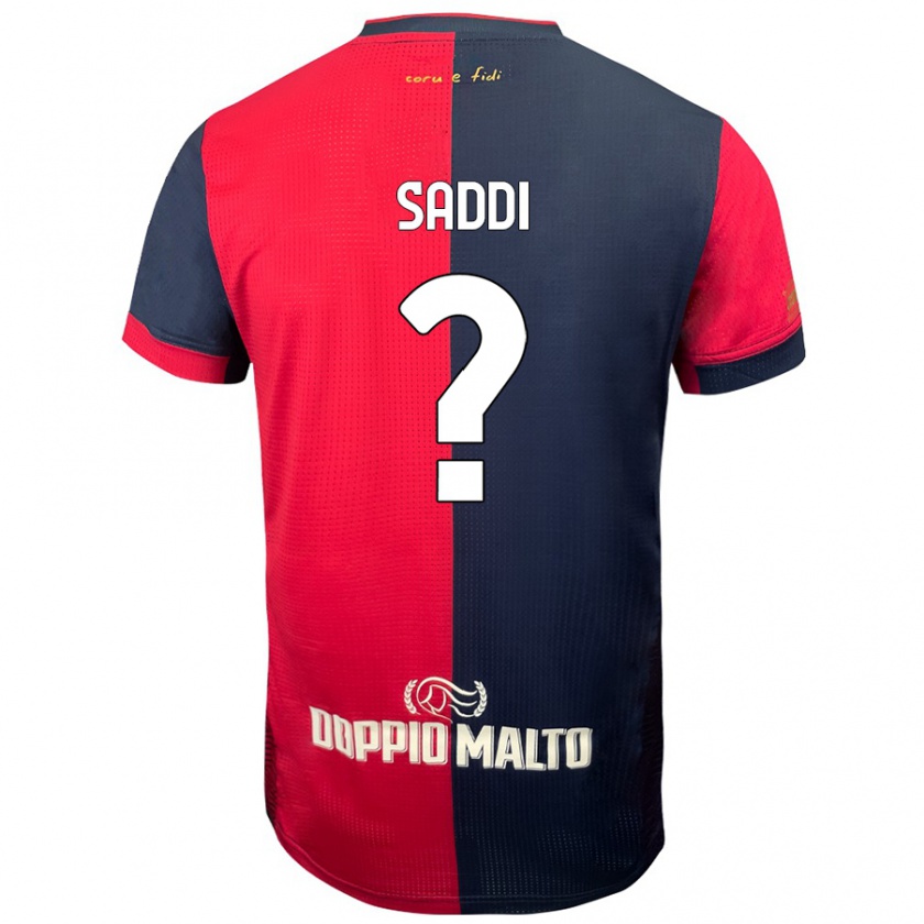 Kandiny Hombre Camiseta Gianluca Saddi #0 Rojo Azul Más Oscuro 1ª Equipación 2024/25 La Camisa