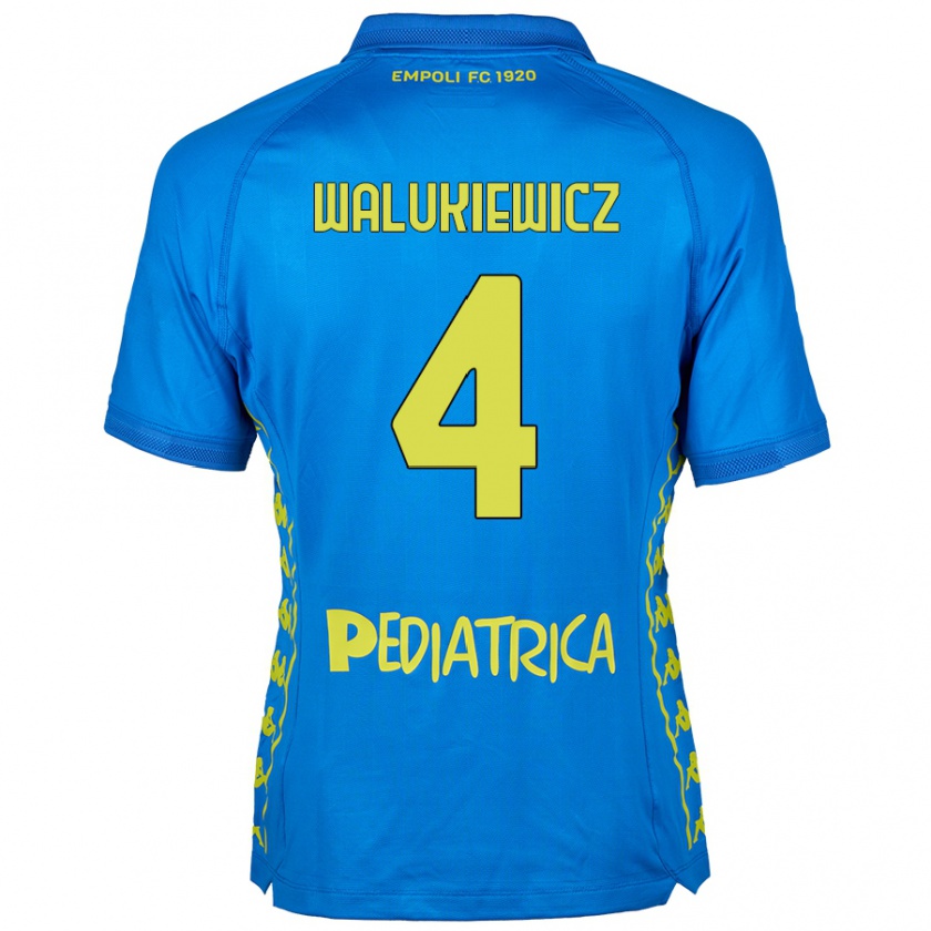 Kandiny Herren Sebastian Walukiewicz #4 Blau Heimtrikot Trikot 2024/25 T-Shirt Österreich