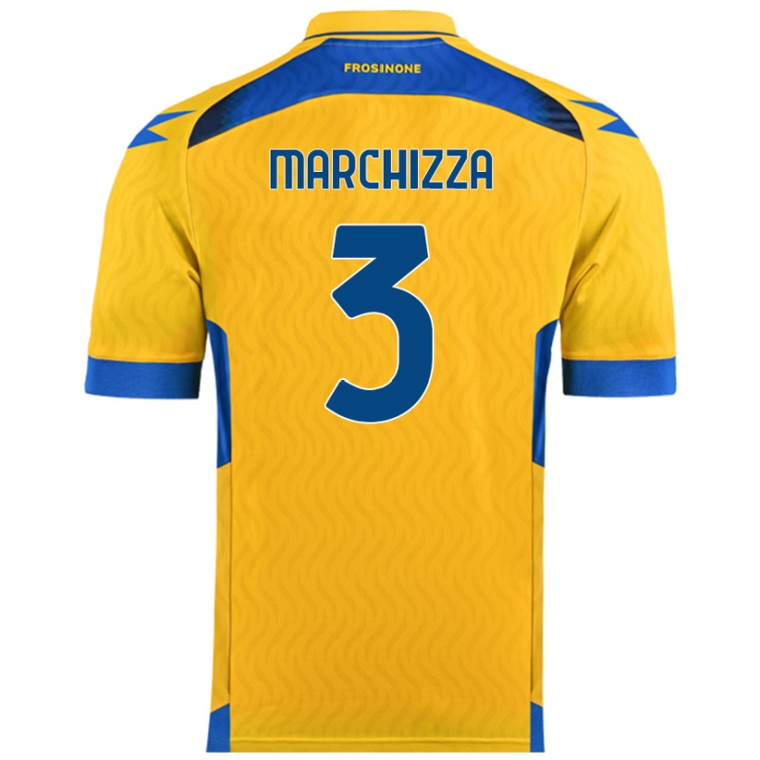 Kandiny Hombre Camiseta Riccardo Marchizza #3 Amarillo 1ª Equipación 2024/25 La Camisa